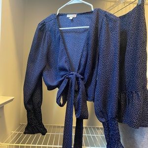 Blue & White Polka Dot Set - Small